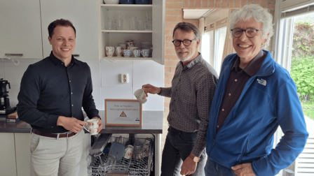 wethouder Onno James, ECB-voorzitter Paul Zeef en ECB-coördinator Erik Alsema